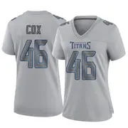 Gray Women's Morgan Cox Tennessee Titans Game Atmosphere Fashion Jersey